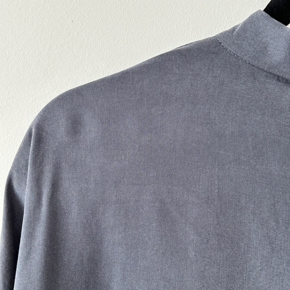 Gap Gray Blue Tencel Kimono Sleeve V-Neck Top - Picture 11 of 16